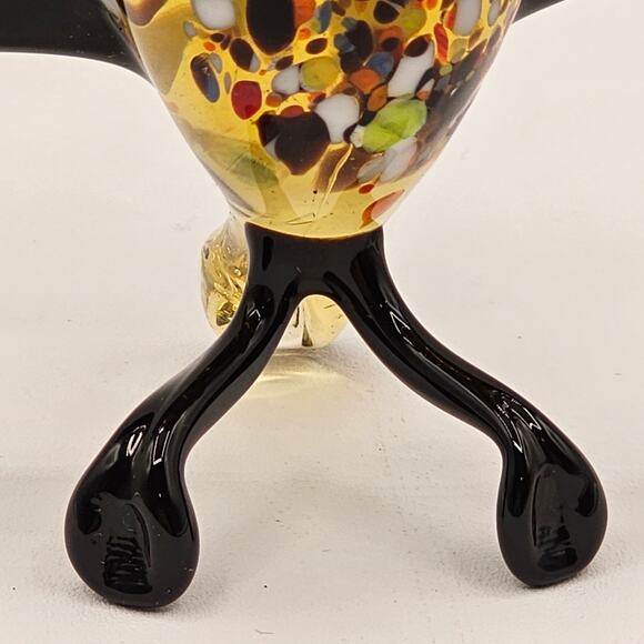 Murano Style Glass Owl Figurine Miniature Hand Blown Colorful Art Sculpture - Picture 7 of 8